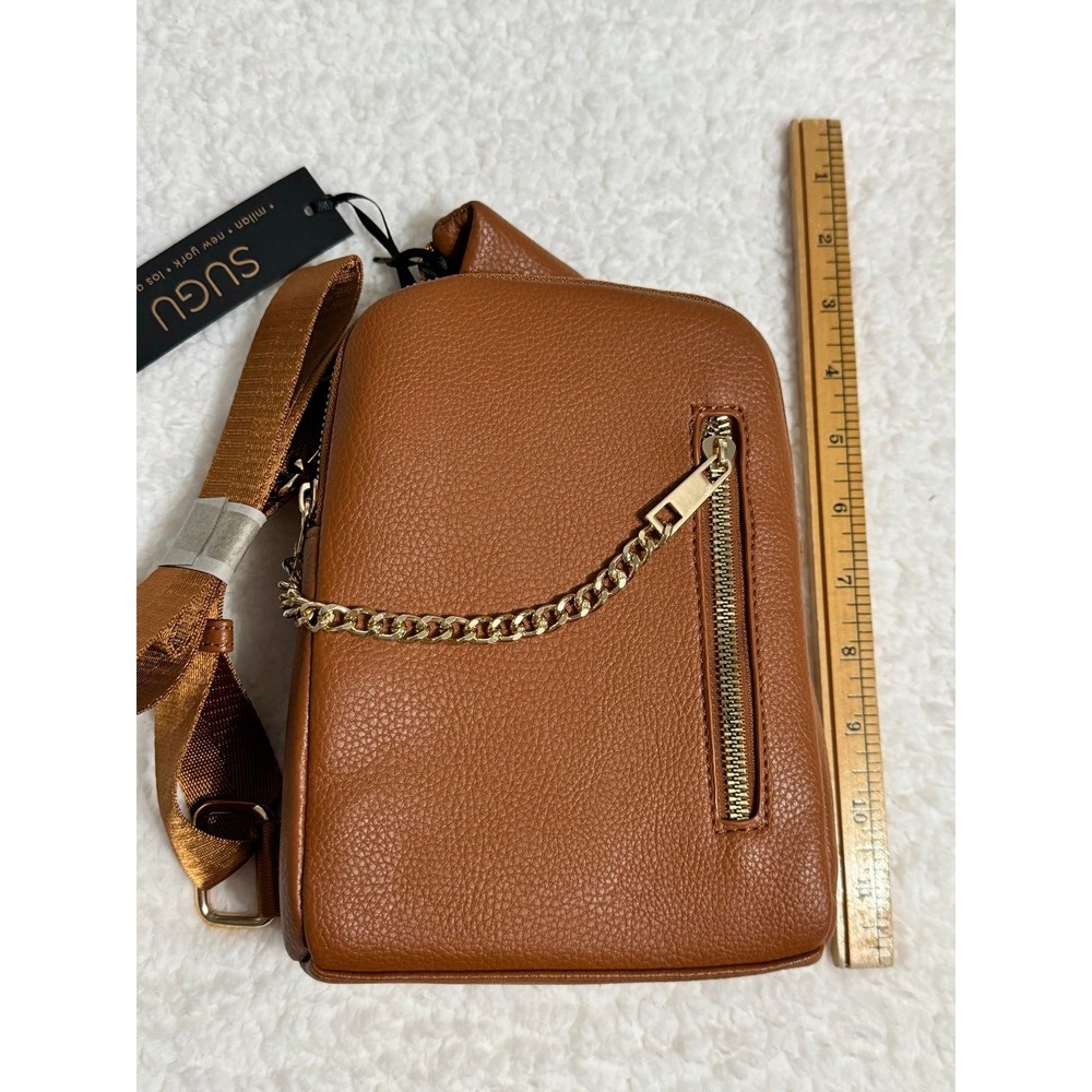 SUGU Double Compartment‎ Crossbody Sling Bag with Chain New with Tags